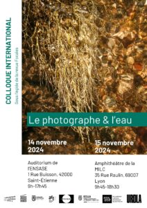 affiche d'un colloque avec une photo d'eau et de végétation